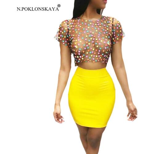 N.POKLONSKAYA Summer Polka Dot Dresses