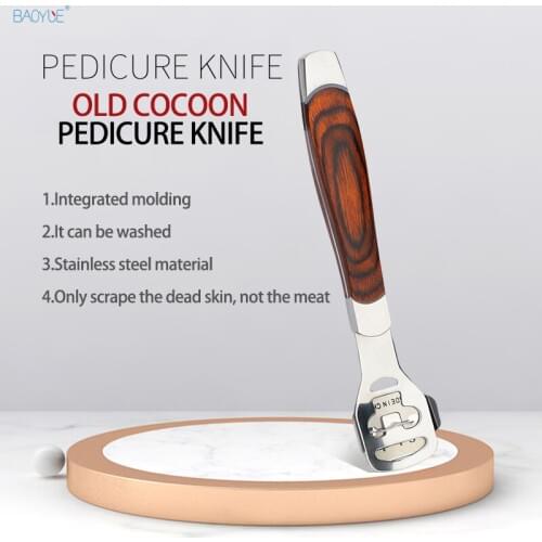 Color Wood Foot Planer Set Clear Remove Dead Skin Frustration Foot Cleaning Pedicure Scraping Knife Tool