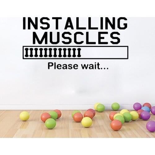 Gym Motivation Sentences Wall Sticker Home Decor DIY Wall Art Art Decals Sport Decoration Accessories Vinyl Wallpaper Poster