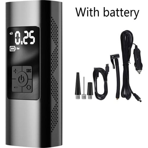 New Digital Display Pump Outdoor Portable Car Inflator Tire Electric Hand-Held Pump Smart Wireless Bicycle Basketball Air