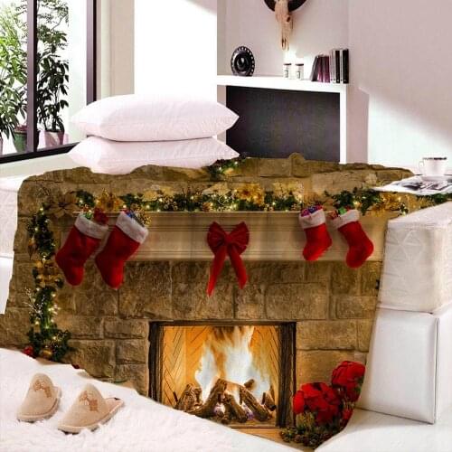 Custom Blanket Christmas Stocking For Bed Thin Super Soft Art Beach Towel Xmas Travel Bedspread Cartoon Dropship