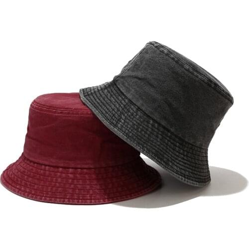 Summer Panama Foldable Denim Bucket Hat Women Men Vintage Washed Cotton Fishing Cap Outdoor Fisherman Hats Bob casquettes