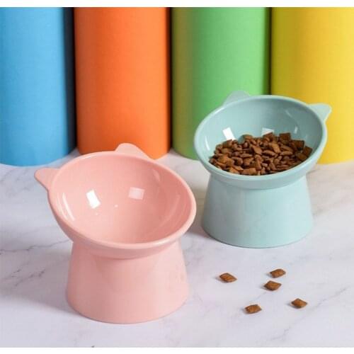 PET 45° tilt angle Bowl Feeding PP Bowl Dog Cat Protects Cervical Vertebravels High Feeding Easy to Clean