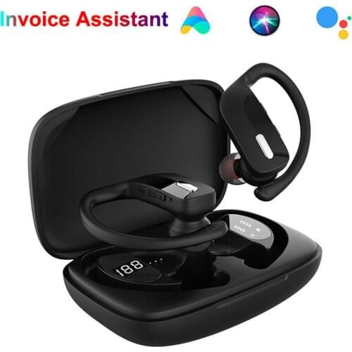 Portable Wireless Headset Sport Running Earphones With Microphone Ear Hook Hang-ear Stereo Headphones Accessories