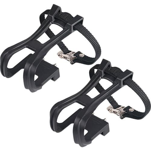 2pc Buckled Cycling Durable Mountain Bike Fixed Gear Nylon Toe Clip Set Strap Belt Useful Wear Resistant For Bicycle Pedal cleat
