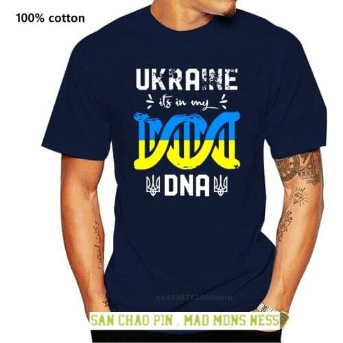 Country Shirt Ukraine Is My Dna T-Shirt Pattern Tee Tops Short Sleeve Slim Fit T Shirt For Men Customized Costume Spring
