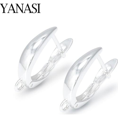 2020 Sliver Color Earwirel Classic Earring Hooks Findings For DIY Women Wedding Crystal Jewelry Making Clasps Accessories