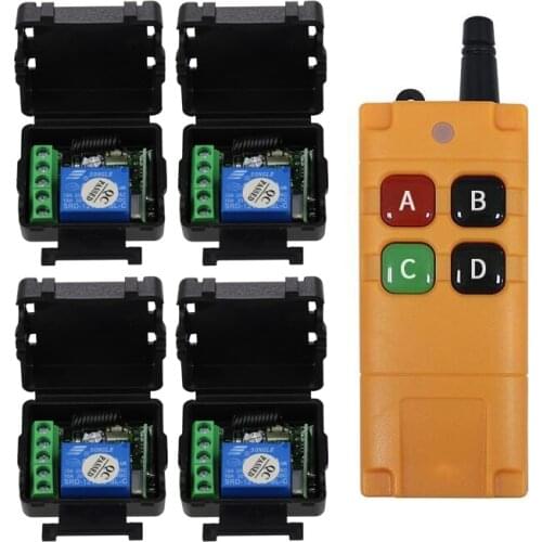 Universal DC 12 v mini wireless remote control switch system receiver+transmitter lighting electric door lock 100m