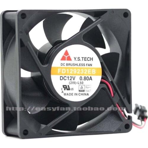 NEW Y.S.TECH FD129232EB 9cm 9032 12V 0.80A frequency cooling fan