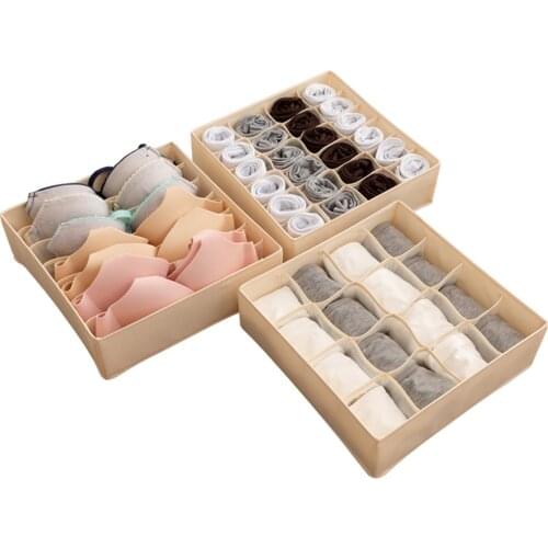 Underwear Storage Box Foldable Drawer Organizers Wardrobe Closet Organizer Bag Clothes Container for Ties Socks Shorts Bra Scarf