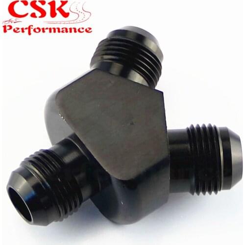 AN -10 (AN10 AN 10) Billet Aluminium Y Block Adapter Fitting in Black