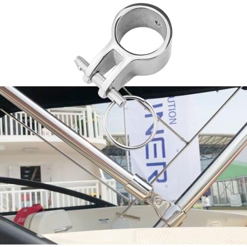 1'' Boat Bimini Top Fittings Jaw Slide Hinged with Quick Release Pin Ring