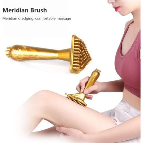 1pc Multifunction Massage Brush Essential Oil Gua Sha Massager For Neck Back Legs Waist Triangular Meridian Massage Pain Relief