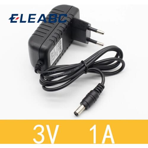 1pcs New AC Converter Adapter DC 3V 1A Power Supply Charger EU Plug 5.5mm x 2.1mm