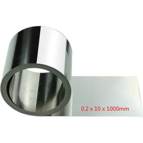 1 piece of 304 stainless steel thin plate silver foil 0.2mmx10x1000mm is used for electronic equipment, hardware parts, etc