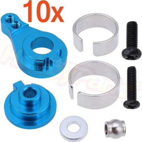 10 Sets Aluminum Alloy Steering Servo Horn Arm 25T 0033 For WLtoys 12428 12423 1/12 RC Car Parts