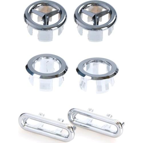 2pcs Bathroom Accessories Bathroom Basin Lavabo Sink Overflow Cover Hollow water ring Oval ring Home Improvement