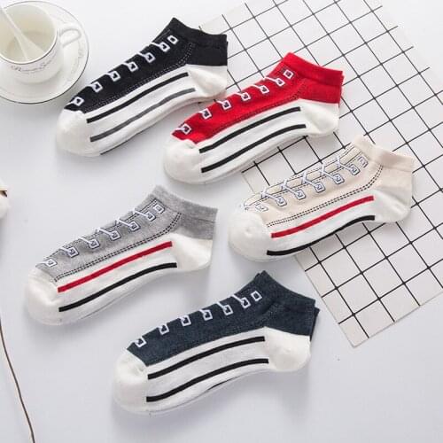 5Pairs New Arrivl Women man Cotton Sock Ankle socks girl Short Socks Casual Solid color size 35-42