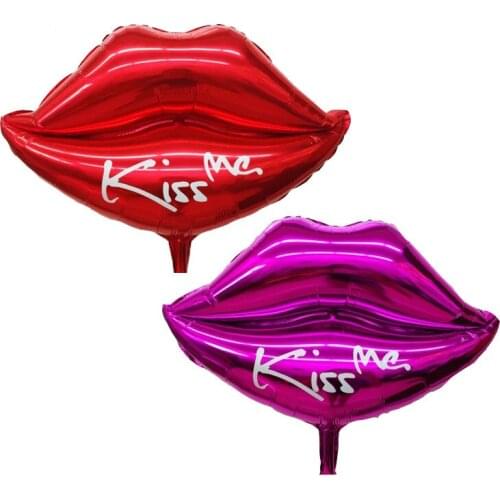 5pcs/lot New Arrival Red Lips Kiss Me Helium Foil Balloon Wedding Birthday Party Decorations Children Party Decorations B033