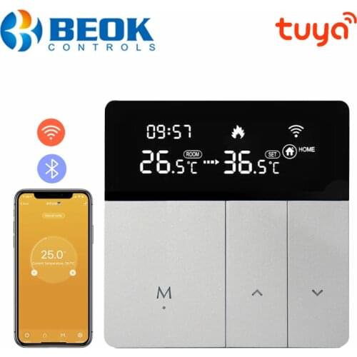 Beok Tuya Gas Boiler Thermostat Wifi Temperature Controller 220V Room Heating Thermostato Regulator Works With Alexa Google Home