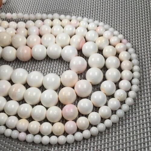 Natural shell beading white Round bead Punch loose beads isolation bead for Jewelry Making DIY for bracelet necklace Accessories