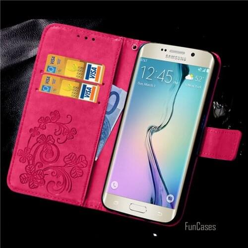 For Cover Samsung Galaxy S6 G9200 s6edge Wallet Style Flip Leather Case With Card Slots Cell Phone Cases For Samsung S6 S 6 Edge