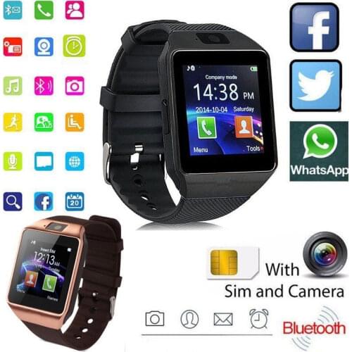 Digital Touch Screen Smart Watch DZ09 Q18 Bracelet Camera Bluetooth WristWatch SIM Card Smartwatch Ios Android Phones Support