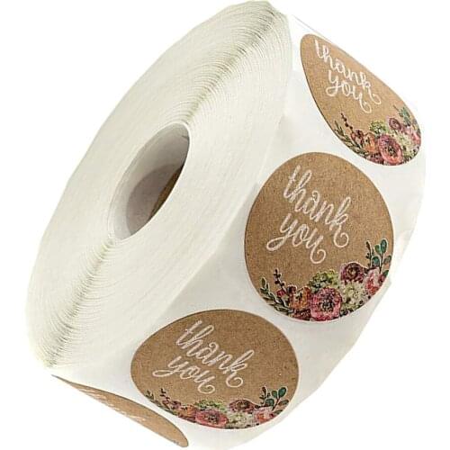 Floral Sticker 500 Wedding Favor Stickers/Wedding Thank You Stickers