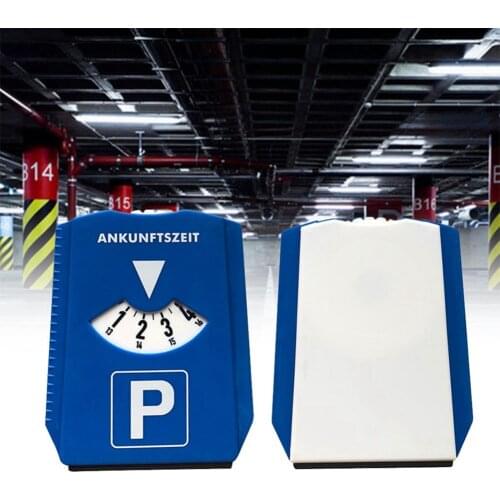 Car Parking Disc Timer Arrival Time Blue Plastic Display Parking Time Tool with Snow Shovel Car Multifunctional stop sign 2021