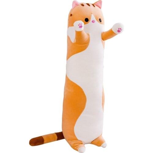 Long cat pillow cute cat animal doll plush toy simulation plush doll home pillow pillow pillow sofa decoration