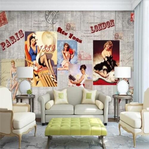 European and American characters background wall professional production murals wholesale wallpaper custom poster photo wall