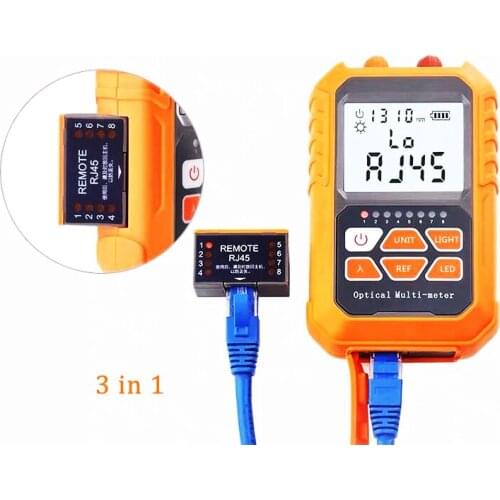 3in1 Optical Power Meter Visual Fault Locator Network Cable Test optical fiber tester otdr 1mw with 5km Visual Fault Locator