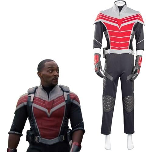 Sam Wilson Cosplay Costume The Falcon and the Winter Soldier Falcon Uniform Sut Halloween Carnival Outfits