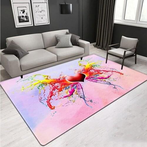 3D Printed Carpets For Living Room Bedroom Antiskid Floor Mat Wedding Home Decor Carpet Valentines Romantic Area Party Rugs Day
