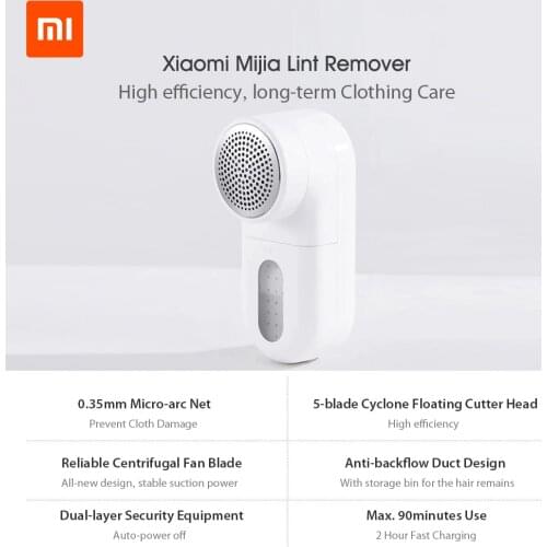 Xiaomi Mijia Lint Remover USB Knife Small Brush Cloth Protection Low Noise Cut Machine Fabrics Fuzz Shaver for Sweaters Clothing