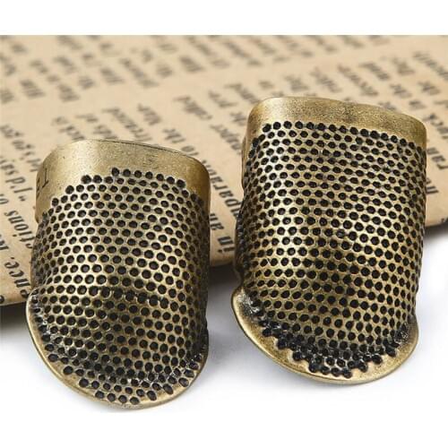Metal DIY Sewing Accessories Needle Finger Protector Knitting Thimble Ring Hand Embroidery Works Tools Sewing Thimbles