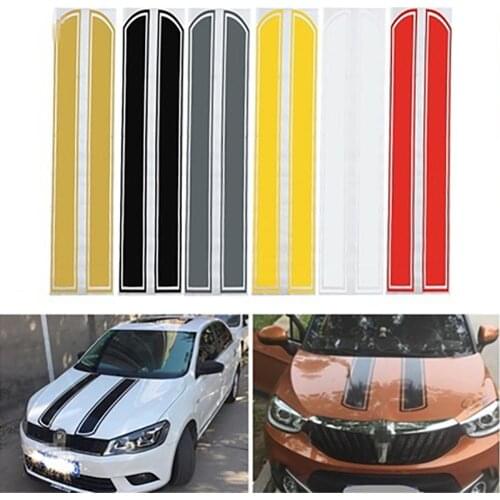 New Car Sticker Auto Car Racing Rally Dual Stripes Hood Side Roof Tail Stickers Decals Decor наклейки на авто 2020