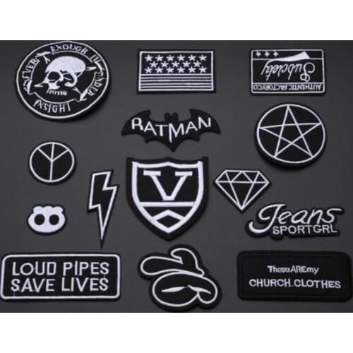 Wholesale 40pcs DIY Embroidered Sewing On Patch Iron-On Patch Stickers For Clothes Sewing Fabric Applique Supplies YO16