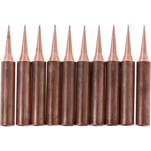 10Pcs/Set Copper Solder Screwdriver Iron Tips Soldering Welding Head 900M-T-I Lead Free