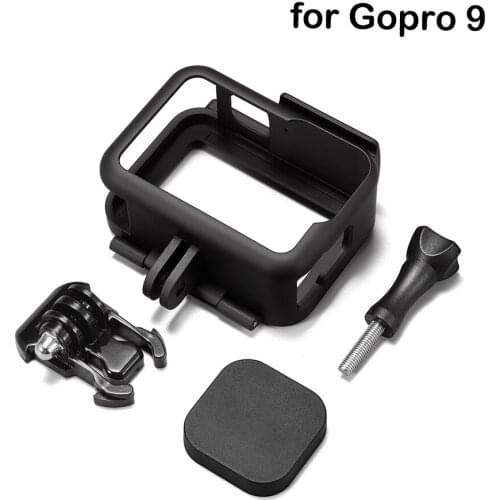 Plastic Set Protective Frame Housing Case With Battery Cover Battery Lid Door For GoPro Hero 9 Black Action Camera Accessories