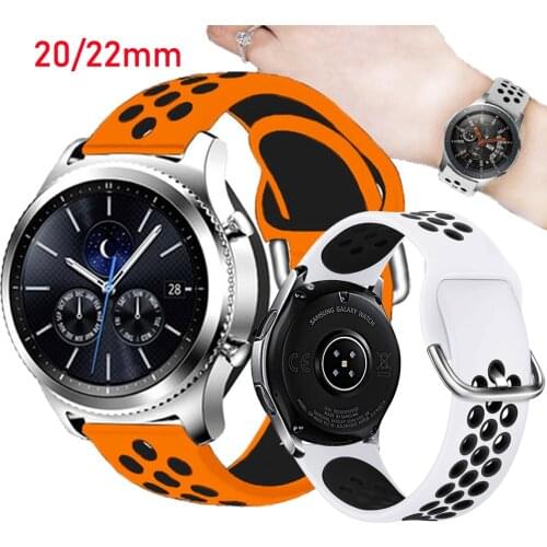 20 22mm watch band For Samsung Galaxy watch 46mm 42mm active 2 gear S3 Frontier strap huawei watch GT2 2 strap amazfit bip 40 44