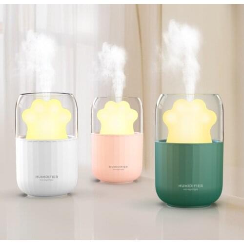 ELOOLE Home Appliances USB Humidifier 300ml Cute Pet Ultrasonic Cool Mist Aroma Air Oil Diffuser Romantic LED Lamp Humidificador