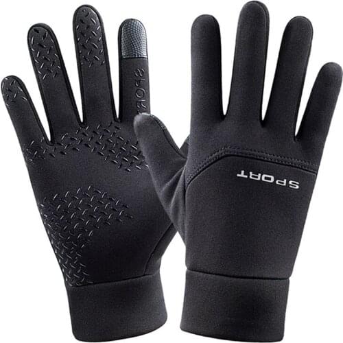 Winter Mens Gloves Waterproof Women Touch Screen Anti-skid Reflective Add Velvet Windproof Warm Skiing Cycling Sports Gloves