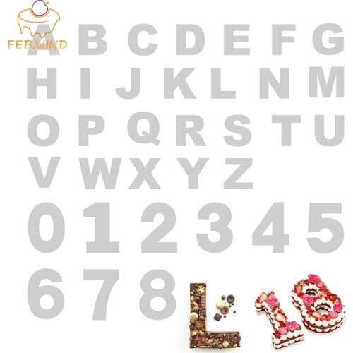 0-8 Number Cake Template Printable Set Numbers/Letter Cake Stencil Plastic Cutting Number Cake Mould Alphabet Cake Template 0035
