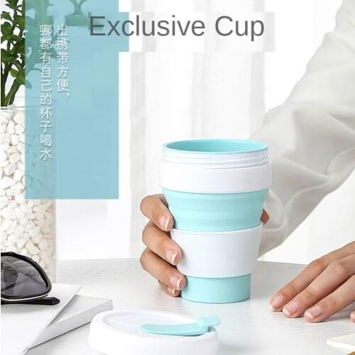 1Pcs 355ML Collapsible Portable Silicone Folding Tea Coffee Cups with Lid Eco Friendly Cup Outdoors Tour Travel Drinking Mug