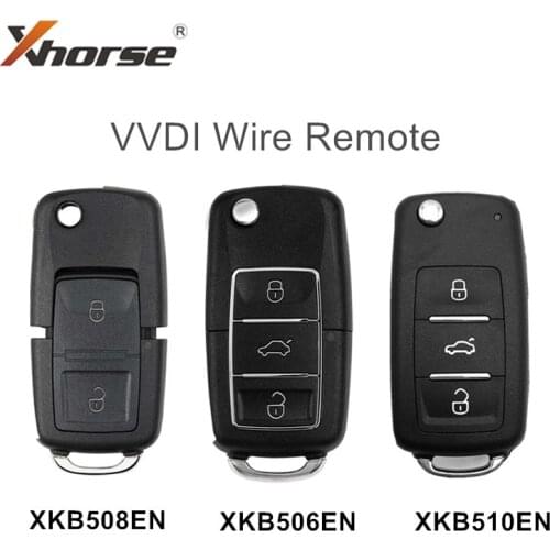 10pcs Xhorse 2/3 Buttons XKB506EN XKB508EN XKB510EN Universal Wire Remotes for VW Volkswagen B5 Style VVDI2 VVDI MINI Key Tool