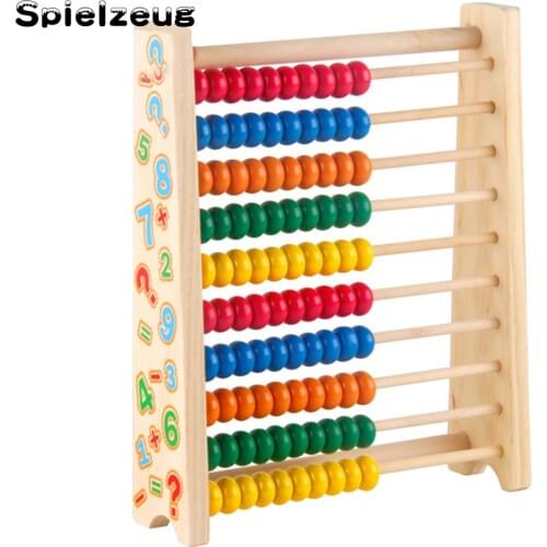 100 Beads Wooden Abacus Counting Number Preschool Math Learning Teaching Toy Counting Beads Maths Learning Educational Toy#g4