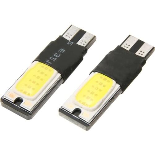 2pcs White T10 Wedge Light 194 168 6W COB LED Car Interior Reading Lights Side Signal Lamp Number Plate Bulbs