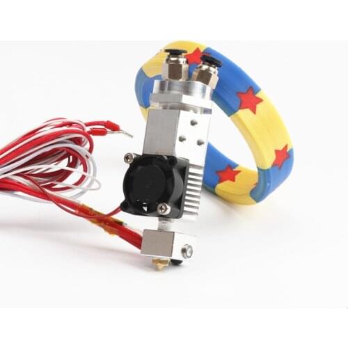 HE3D 3d printer accessories 3 in 1 out Multi-color Extruder hot end Kit three colors switching hotend kit for 0.4mm 1.75mm