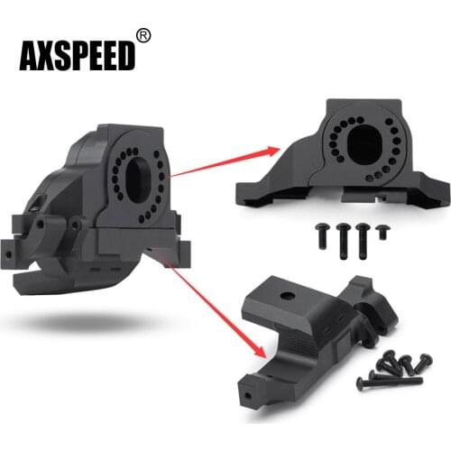 AXSPEED Aluminum Alloy Heat Sink Motor Mount Base Gear Cover for Traxxas TRX-4 1/10 RC Crawler Car Upgrade Parts